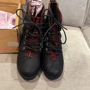 Sugar  Black and Red Women's Boots